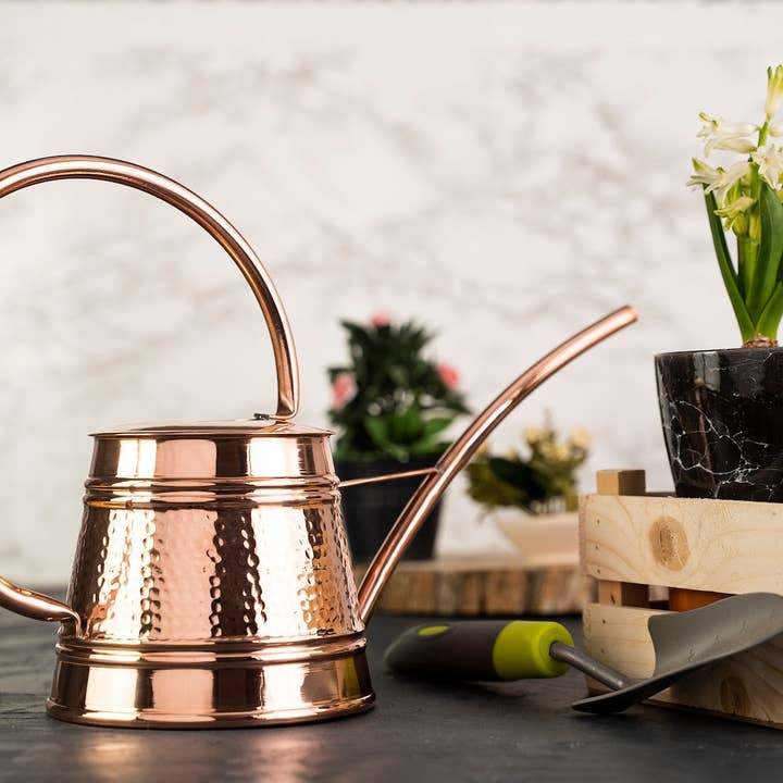 ALFIQ Copper - Wholesale Watering can - Dark Copper Watering Can for Garden | Handmade Copper Planter Vessel 2000ml | Long Spout Model5