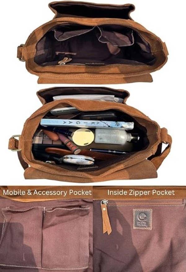 Leatherooze – wholesale Crossbody bag – Women's – Suede Leather Crossbody Satchel Bag Vintage Handbag2