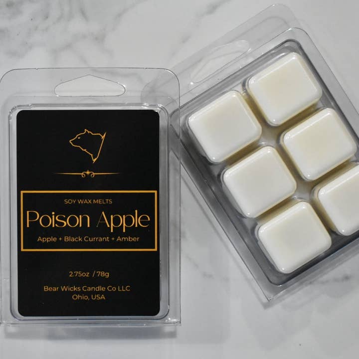 Poison Apple Melt for wholesale by Bear Wicks Candle Co, LLC