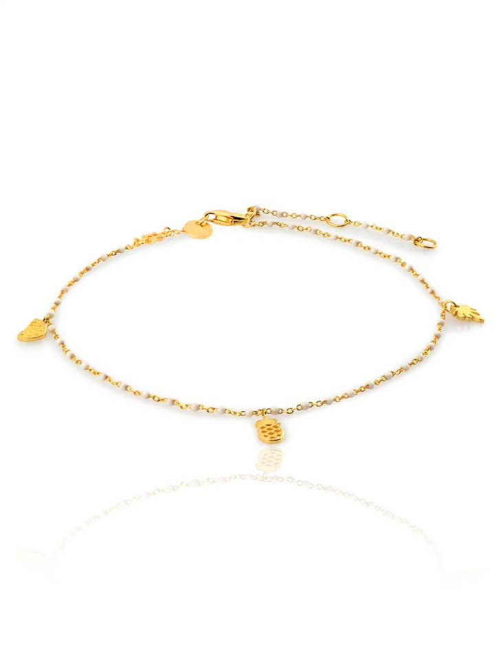 WHITE gold Pulsera colgante para venta al por mayor de Aran Jewels