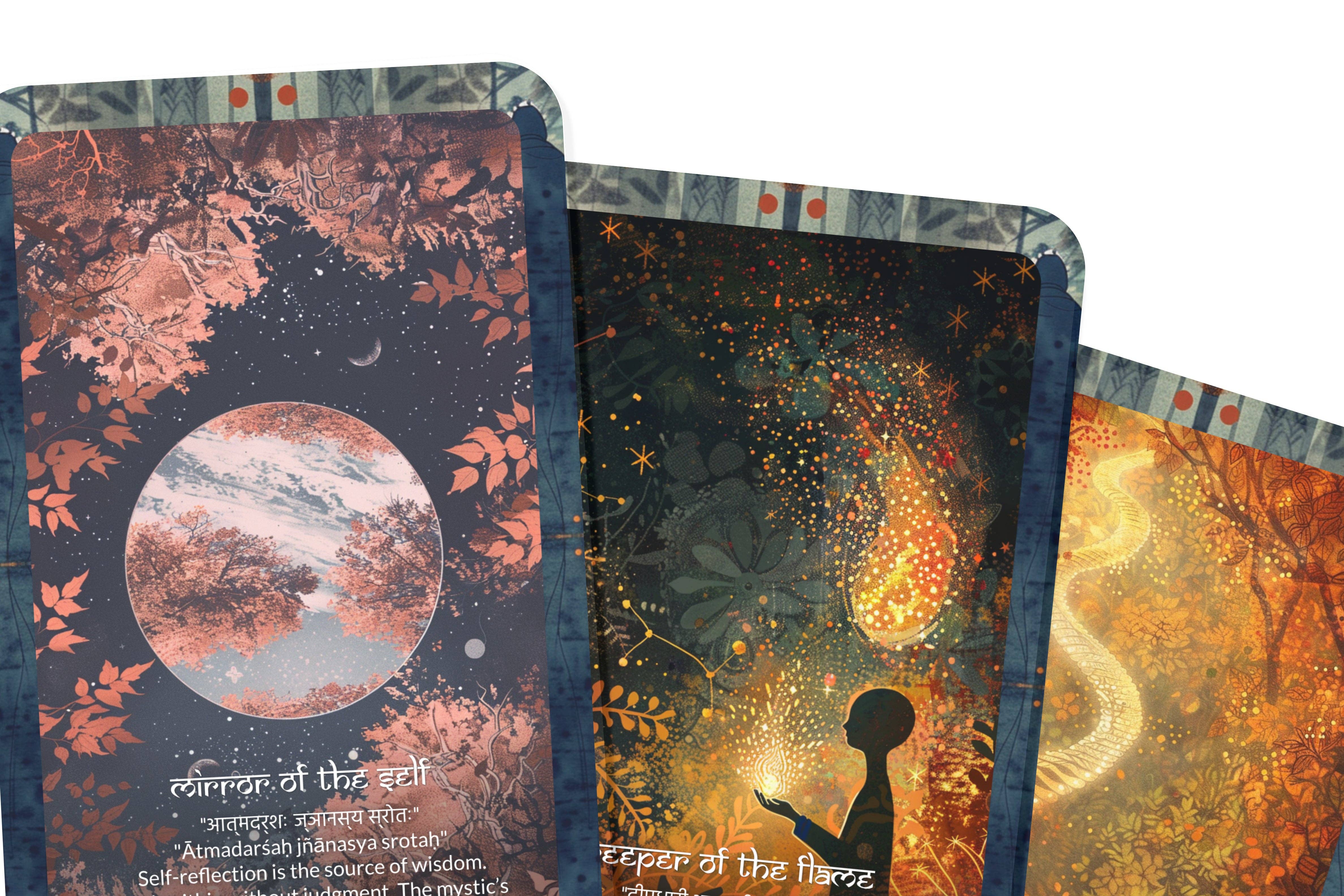 Ibiza Tarot USA - Vente Cartes de tarot - Jeu d'oracle Mystica Mantra Divine Féminin avec 22 cartes8