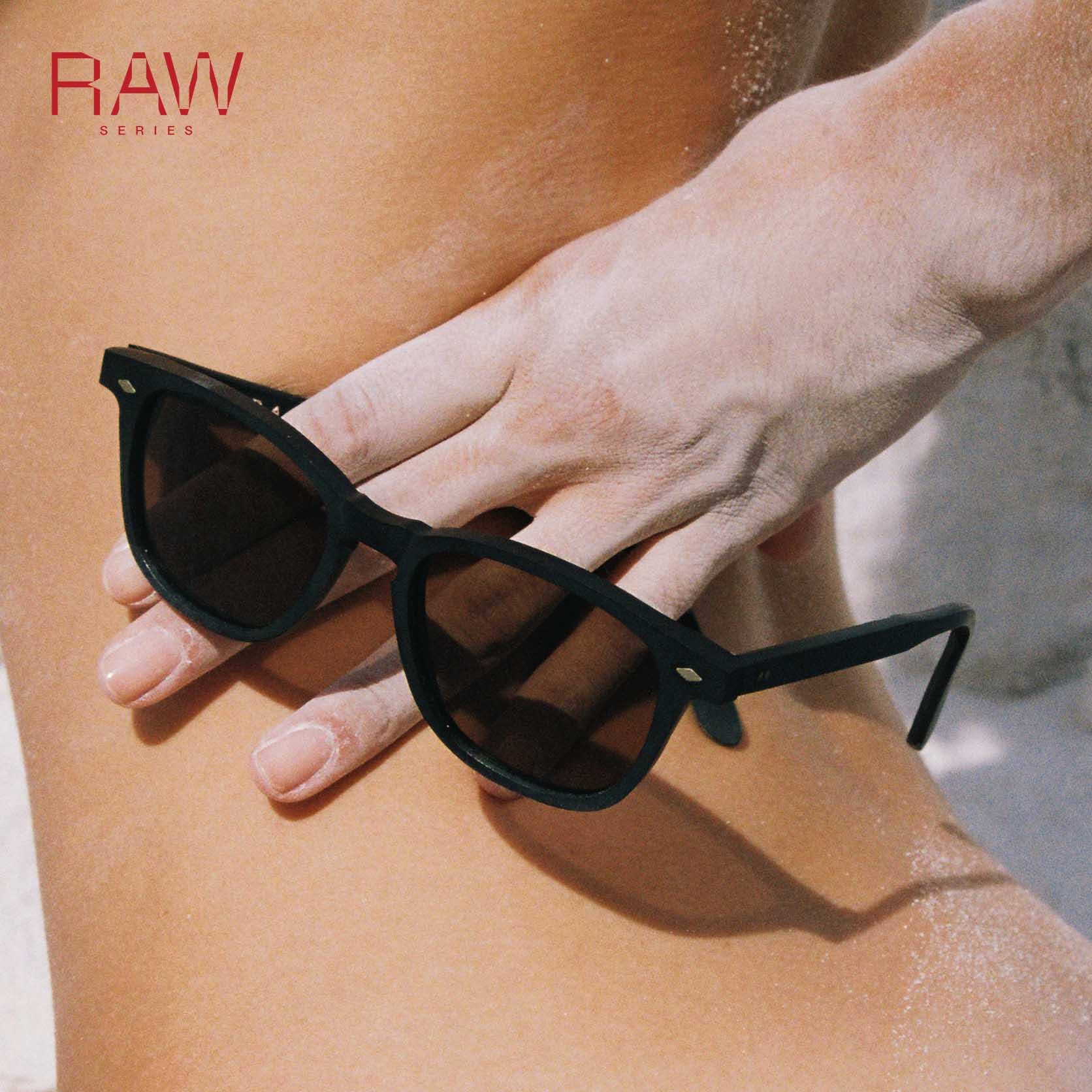 FORA - Wholesale Sunglasses - Unisex - Unisex Square Sunglasses | RAW Maker | Unpolished Acetate11
