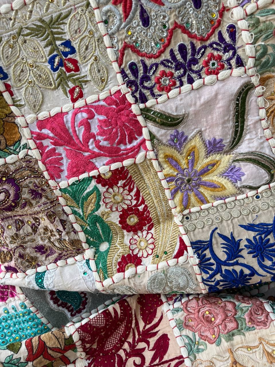 Bhawana Handicrafts - Wholesale Table Runner - Sari Beaded Patchwork Table Runner Throw Boho Tapestry Wall 1