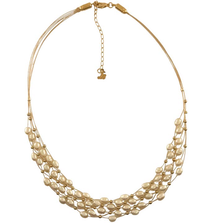 SN501FP Handgefertigte Halskette aus Süßwasserperlen für den Großhandel von Sai Brazil