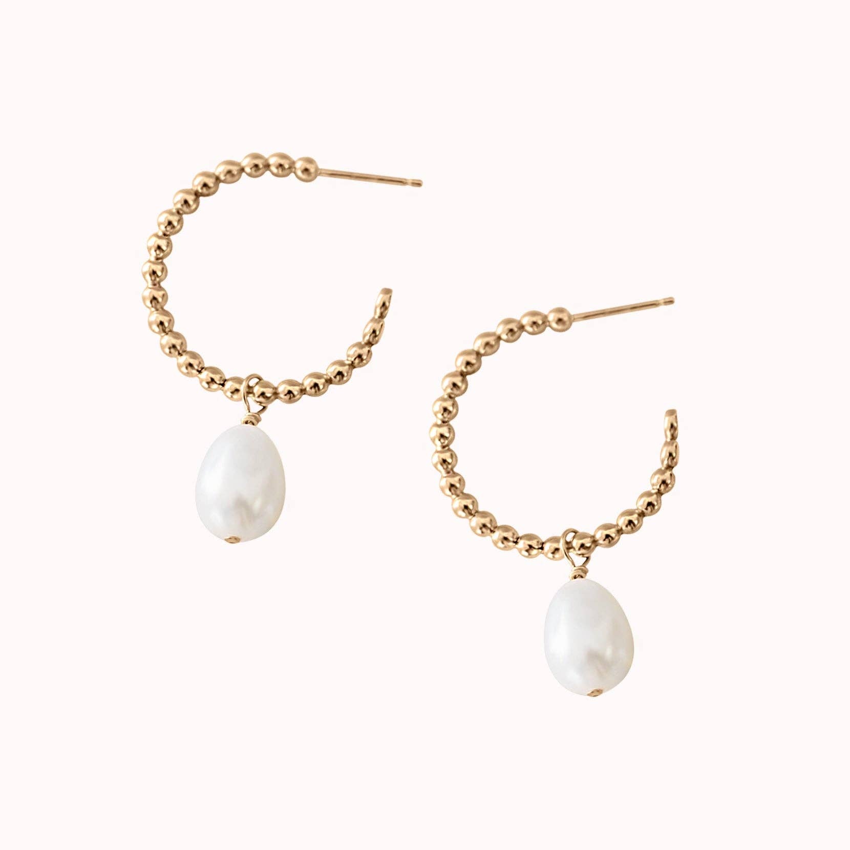NOLIA Jewelry - Wholesale Hoop Earrings - Avila Pearl Hoop Earrings0
