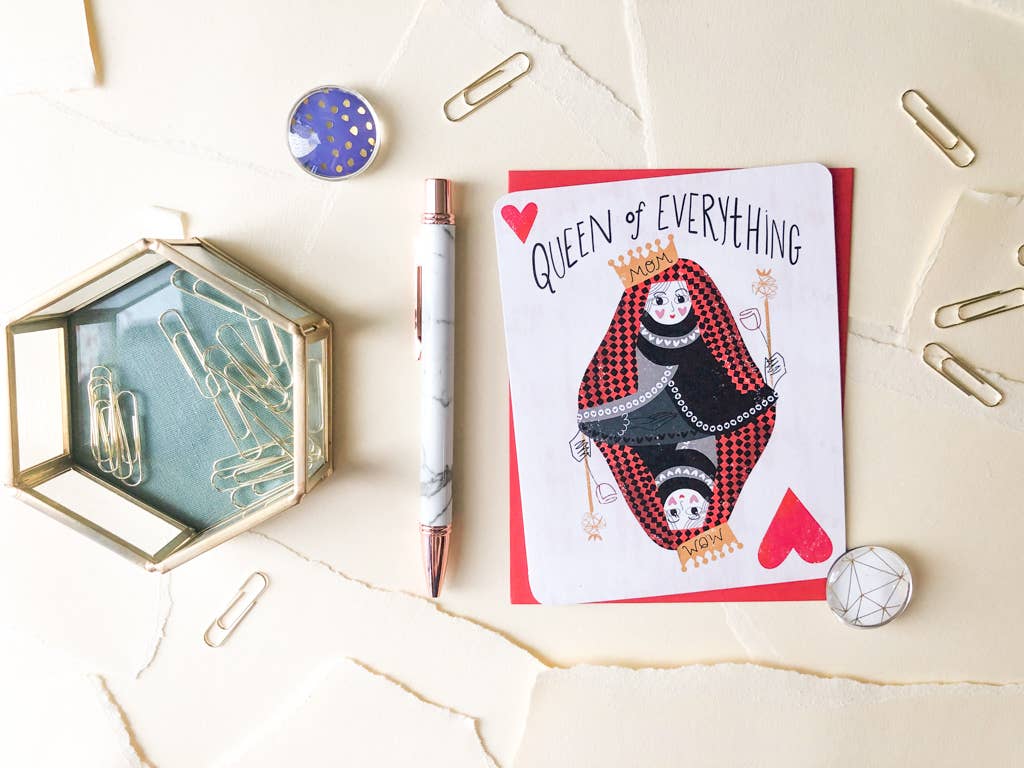 Paper Loop | Hand-Painted Greeting Cards - Wholesale Mother's Day Card - Queen of Everything, Cute Funny Mother's Day Card2