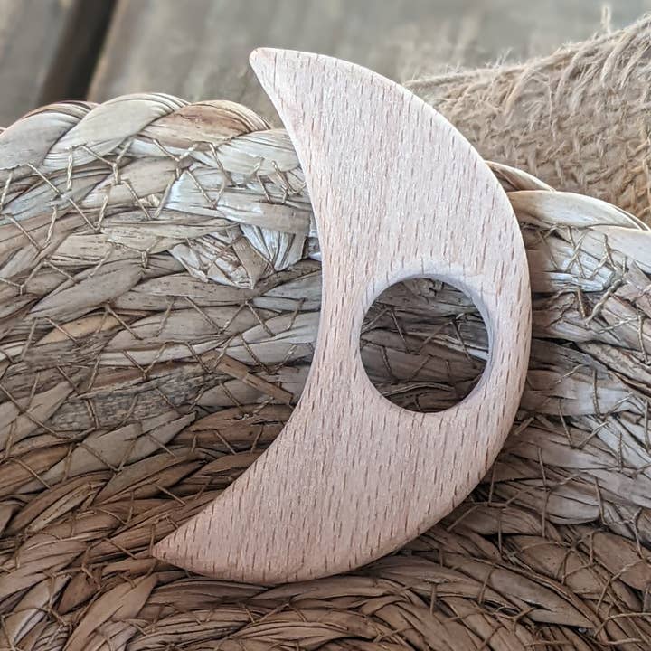 Brombie - Wholesale Teether (Not Clip-On) - Baby - Faux leather clip with wood teether & matching attachment4