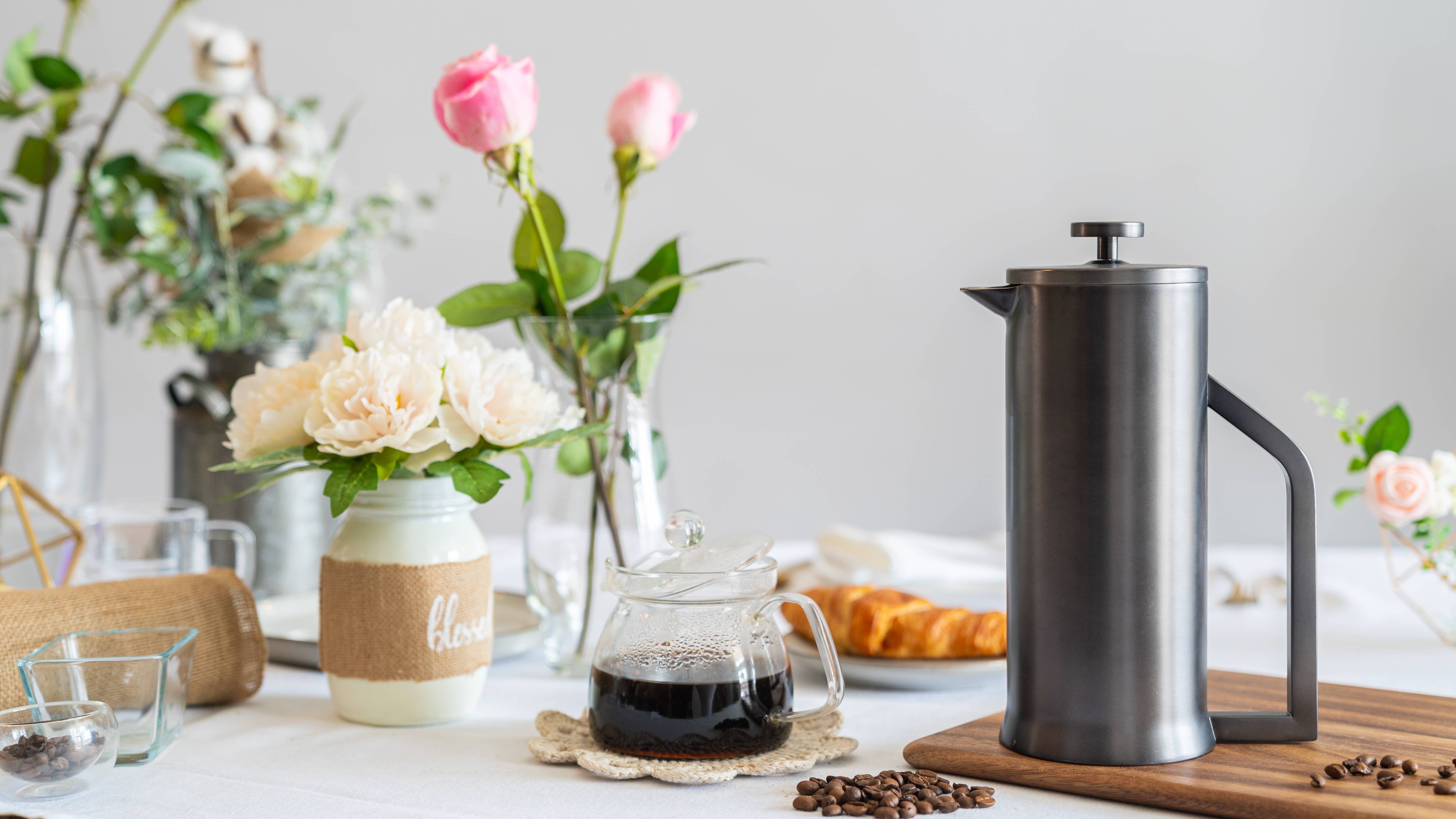 Lafeeca - Wholesale French Press - French Press Coffee Maker Double Wall Stainless Steel 1L6