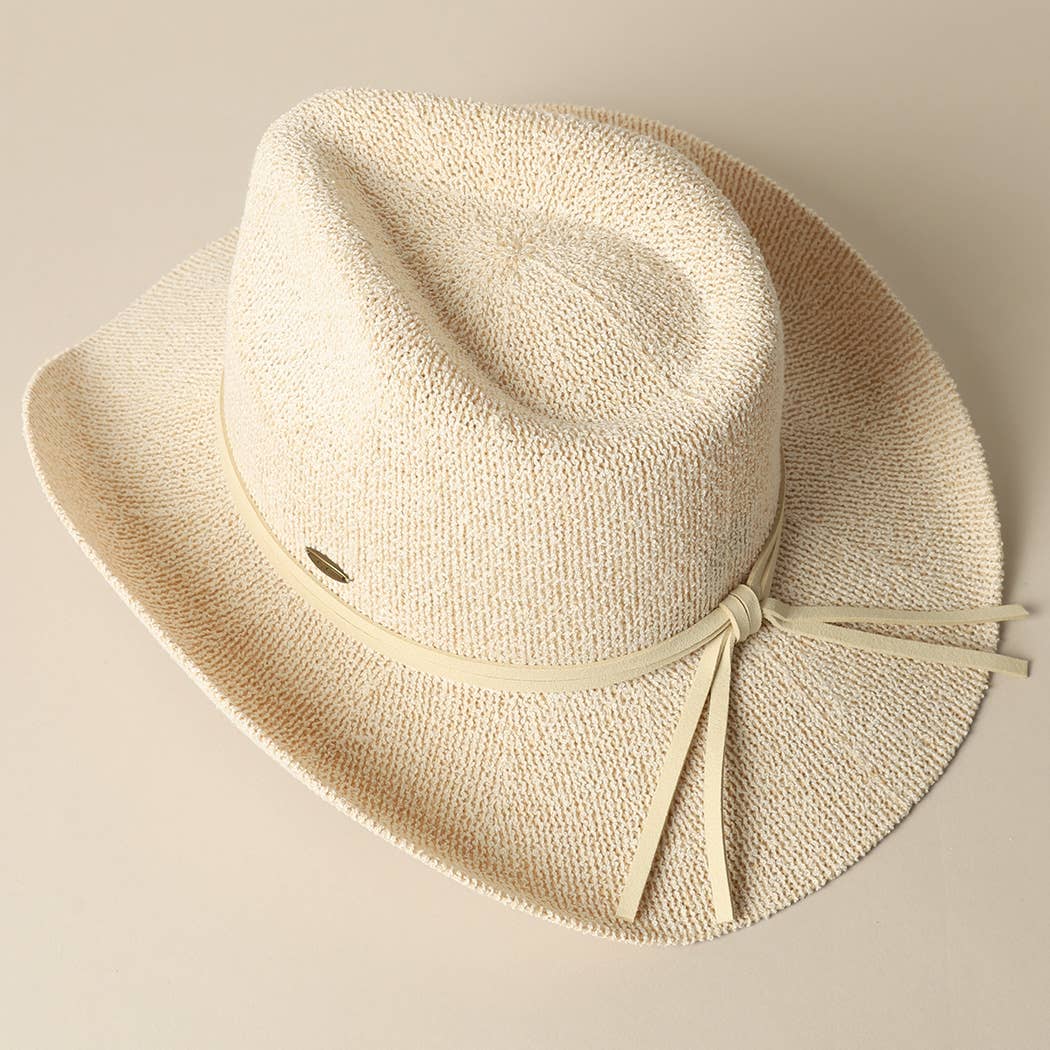 Fashion City – wholesale Cowboy Hat – Women’s – Solid Color Terry Cloth Cowboy Panama Adjustable Sun Hat
2