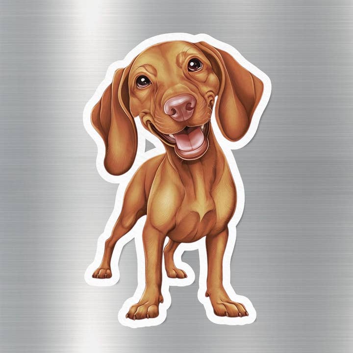 Vizsla Smile Dog Sticker for wholesale by GraffMerch.com