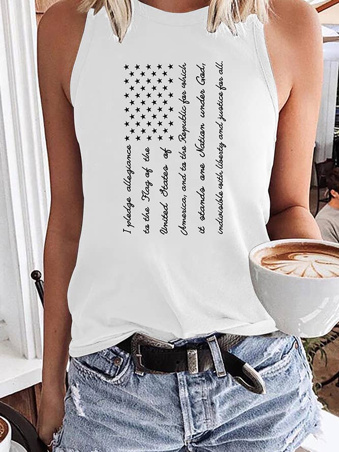 4 de Julho Tanque Gráfico de Bandeira STC125C192 por atacado de UNISHE