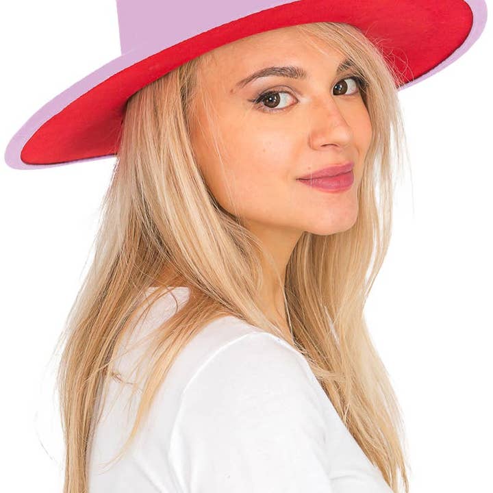 Cap Zone - Wholesale Fedora - Women's - Red Bottom Black Belt Rancher Hat Wide Brim7