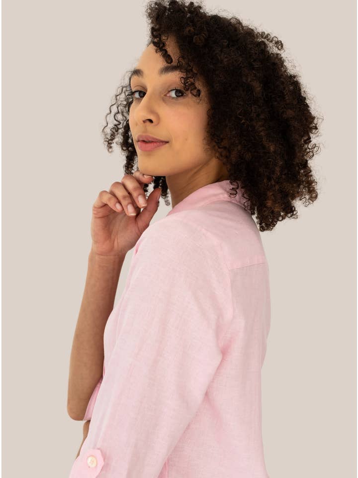 Arber Studio - Wholesale Button Down Shirt - Women's - Elm blouse ( Linen/Cotton)3