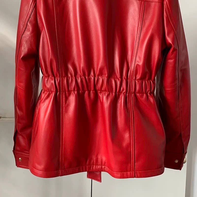 Productseeker – Casaco de couro - Mulher por atacado – Casaco Feminino em Pele de Carneiro Genuína BL41Y com Design Slim Fit7