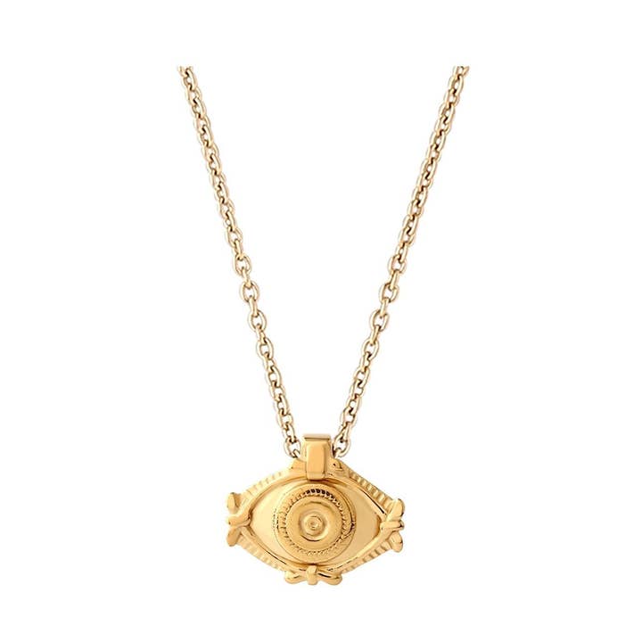 Protection Eye Charm Necklace in Gold for wholesale by Astor & Orion