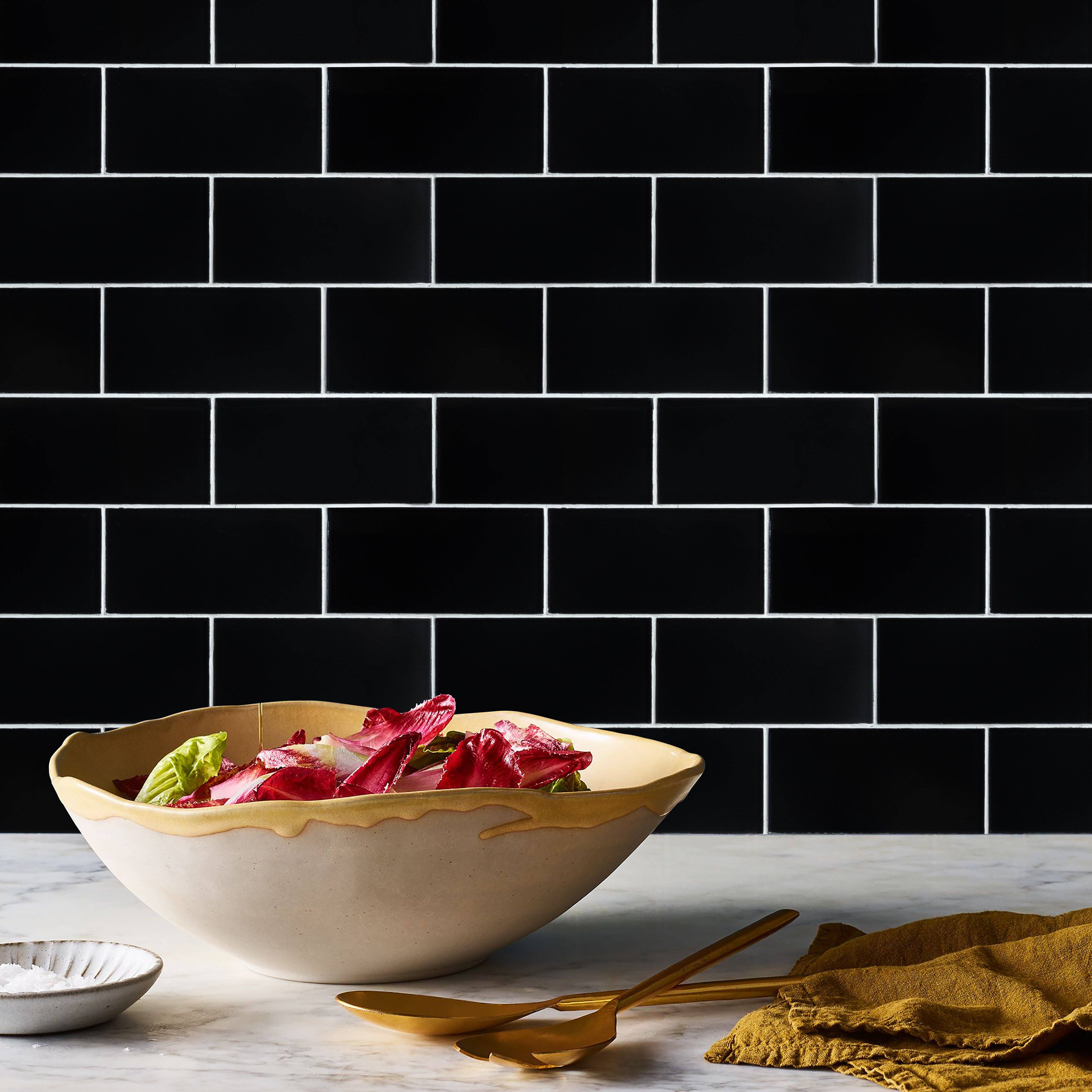 WS Tiles - Vente Carrelages muraux - Carreau de mosaïque en verre de 3" x 6", dosseret pour cuisine et salle de bain - 5 pieds carrés par carton83