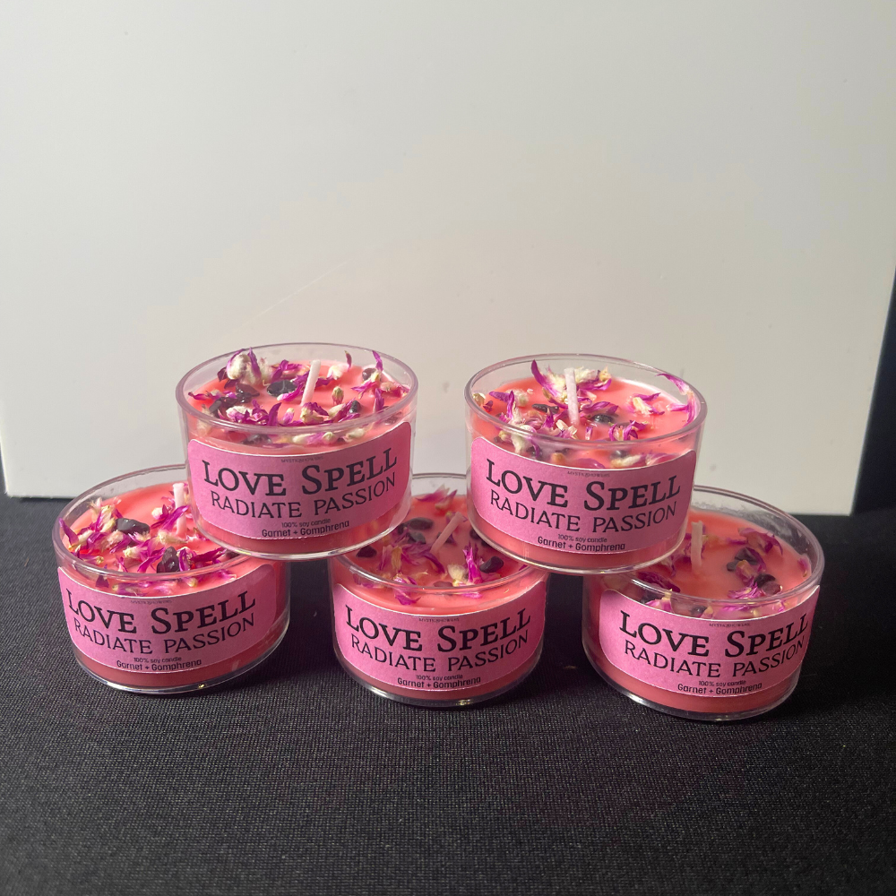 Mystic Showers - Wholesale Pot/gevulde kaars - Kristallen Kaars Ritueel Intentie Collectie met Botanicals7