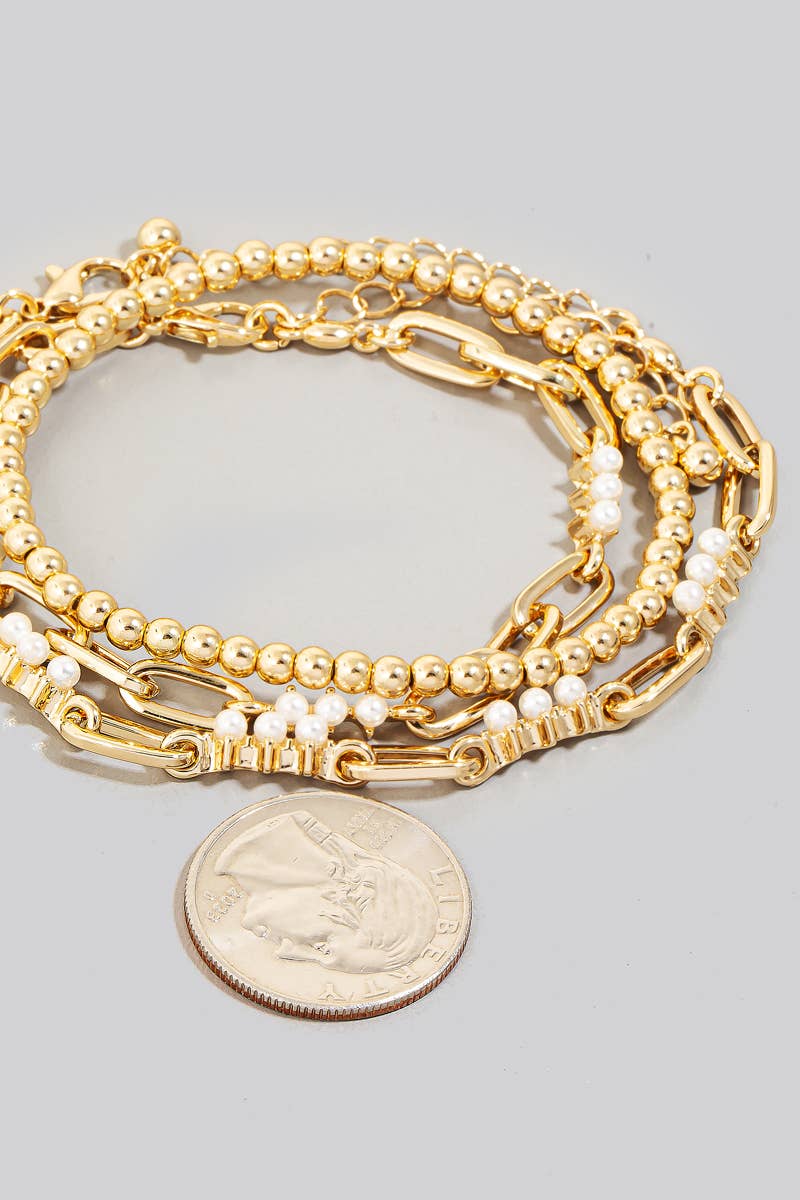 PLG Perleperler blandede lagdelte kædearmbånd for engroshandel på Faire2