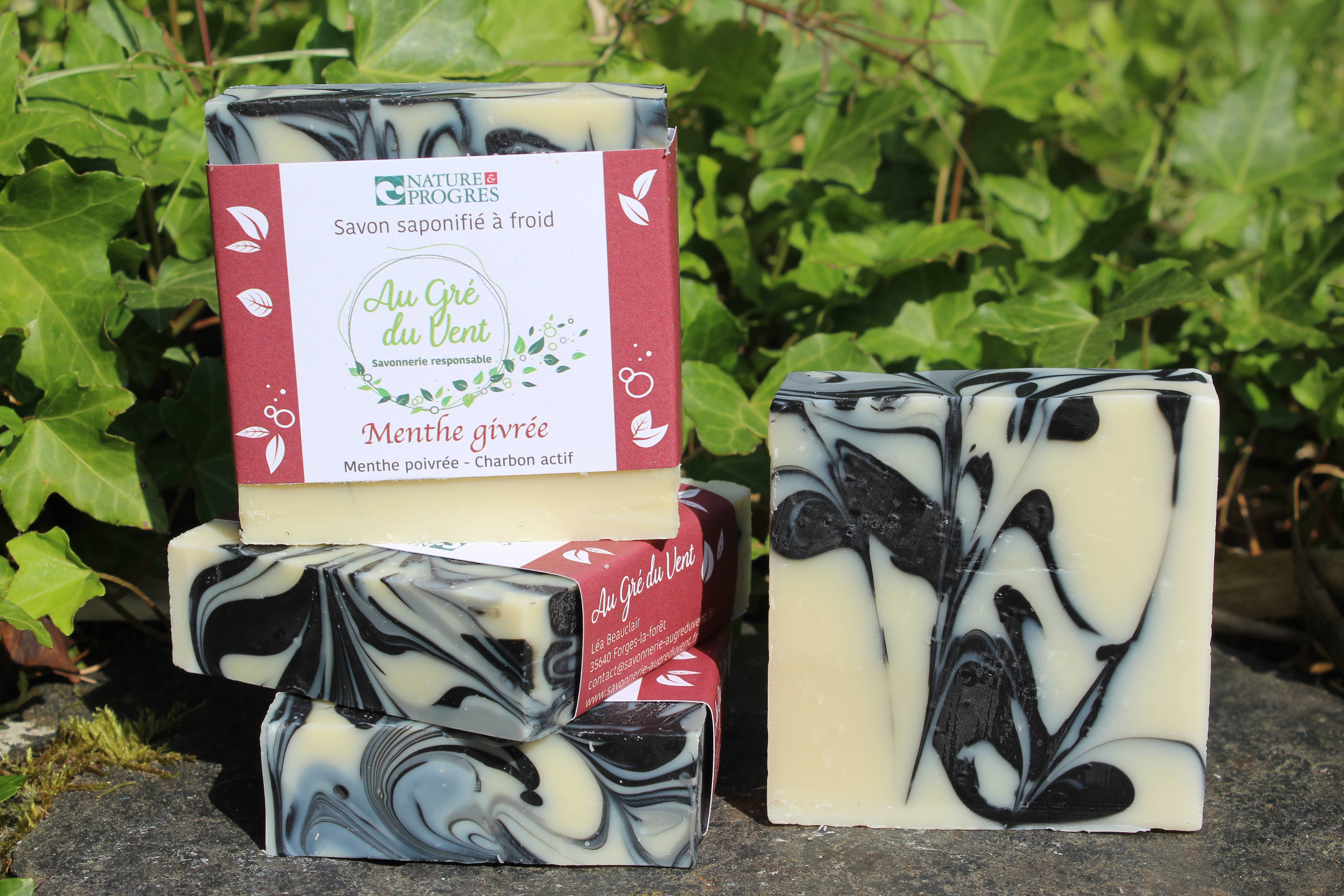 Savonnerie Au gré du vent - Wholesale Bar Soap - Cold saponified soap - Frosted mint2