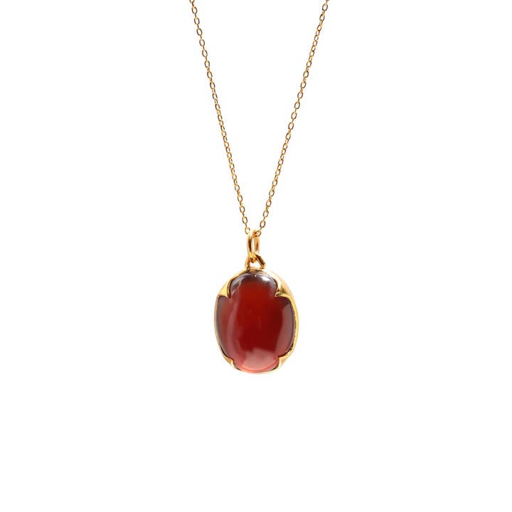 Hessonite Garnet Oval Cabs Pendent for wholesale by K D Jewels