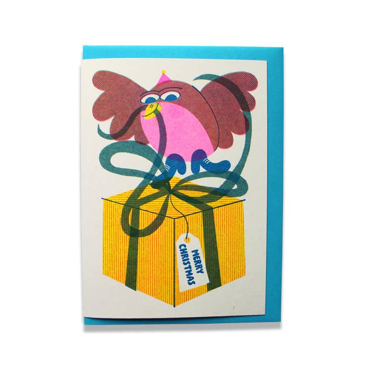Robbin - A6 Riso Greetings Card for wholesale by Rebecca Buchanan