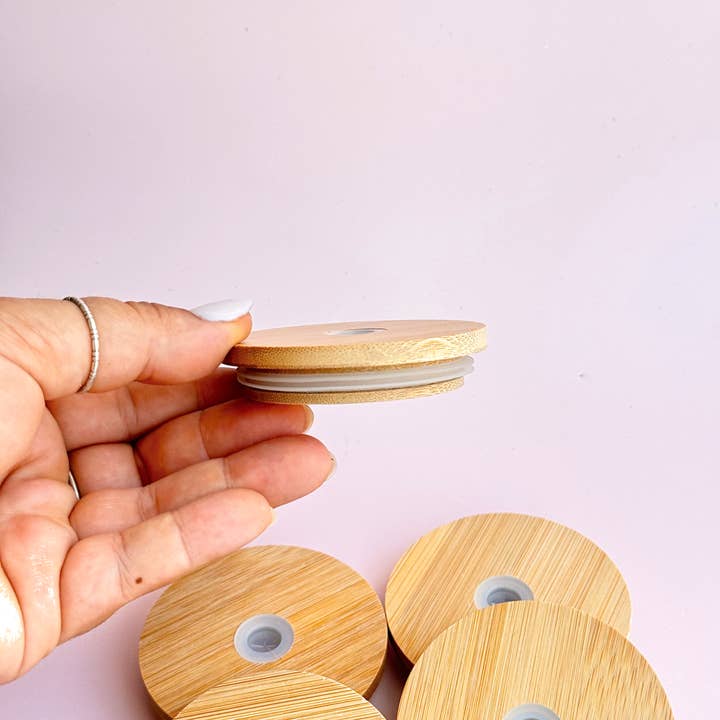 Golden Hour Designs - Wholesale Drink Lids - Bamboo Lid - Eco-friendly, Reusable, Cups,1
