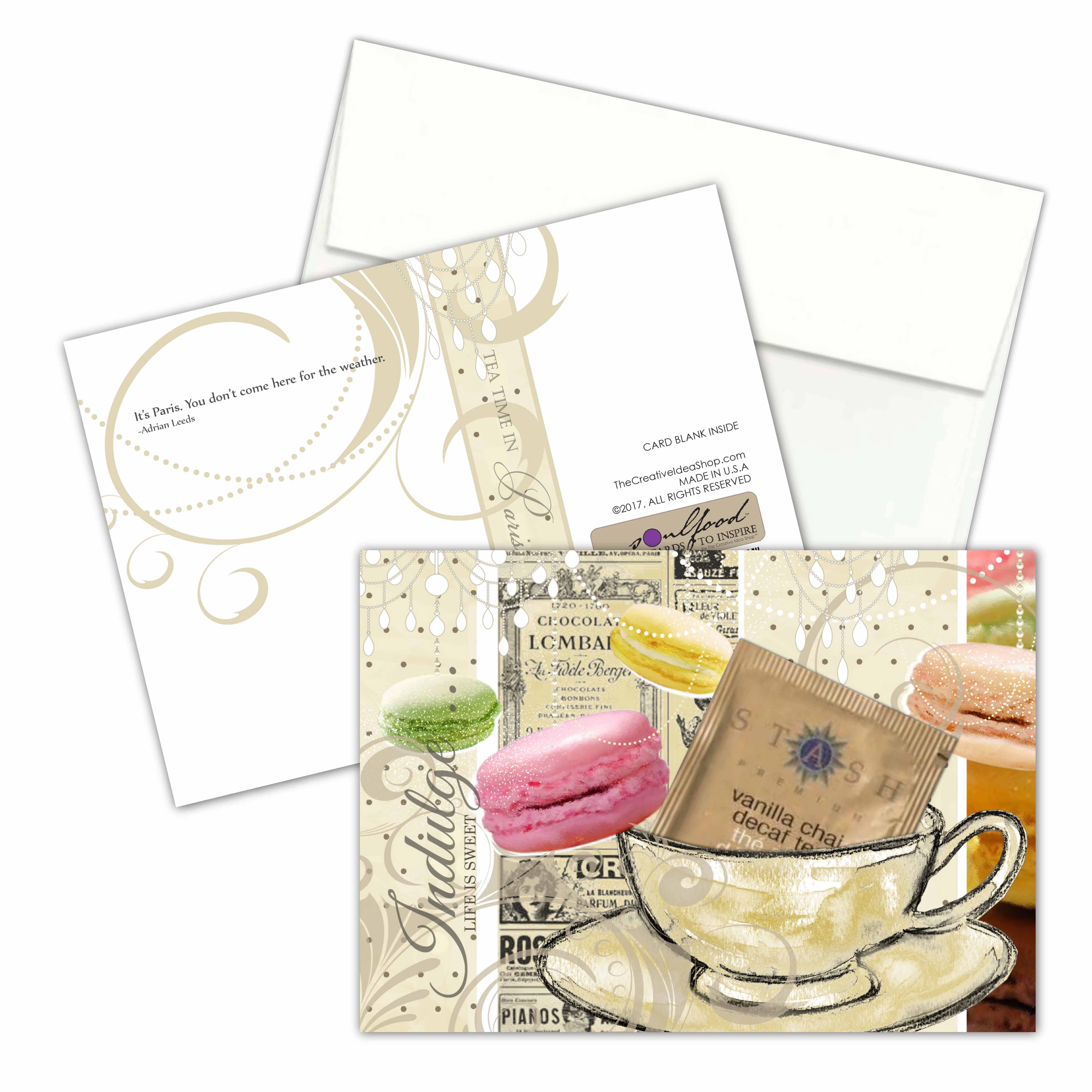 The Creative Idea Shop - Wholesale Everyday Greeting Card - TEA GREETING CARD COLLECTION with REAL TEA BAGS - Paris5