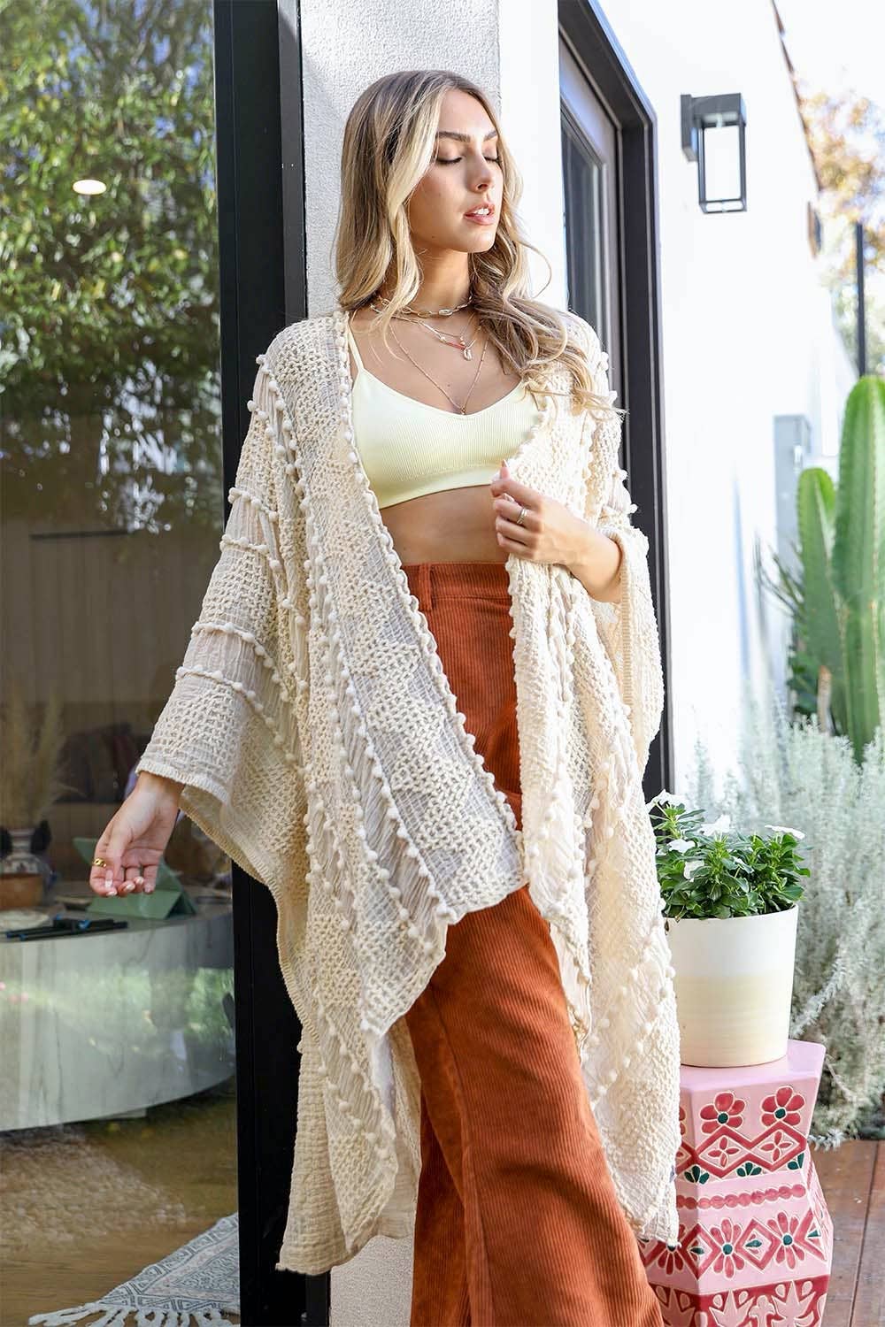 Leto Accessories - Wholesale Kimono - Women's - Boho Zig Zag Pattern Kimono ✨ – Lightweight & Versatile2