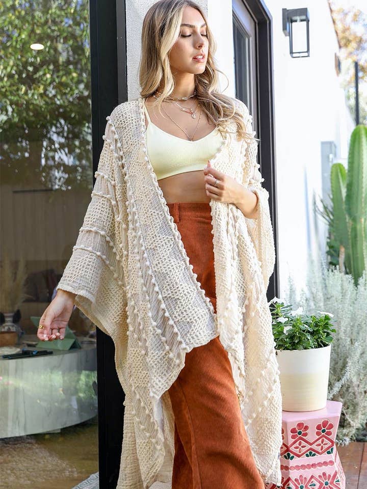Leto Accessories - Wholesale Kimono - Women's - Boho Zig Zag Pattern Kimono ✨ – Lightweight & Versatile2