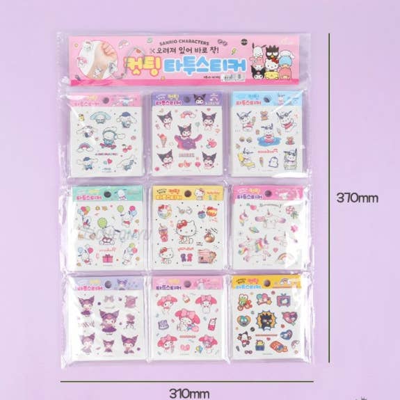 K-Wonderland - Wholesale Sticker - Sanrio Die-Cut Tattoo Stickers – Assorted Characters15