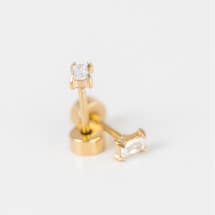 Tiny Baguette Studs for wholesale by Pierced Co