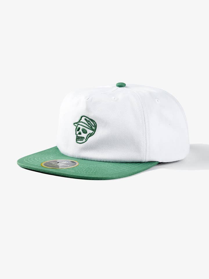 Skull Caddie Tvåfärgad Hatt - Vit / Grön för wholesale av Devereux