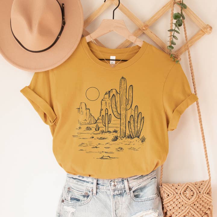Desert Shirt | Cute Desert Shirt - Cactus Shirt - Southwest for wholesale by Humm & Willow