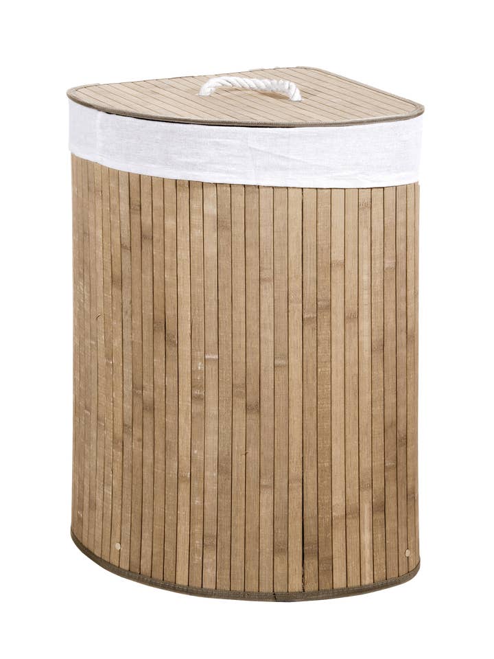Angular Bamboo Laundry Hamper NATURAL for wholesale by Capra Attilio