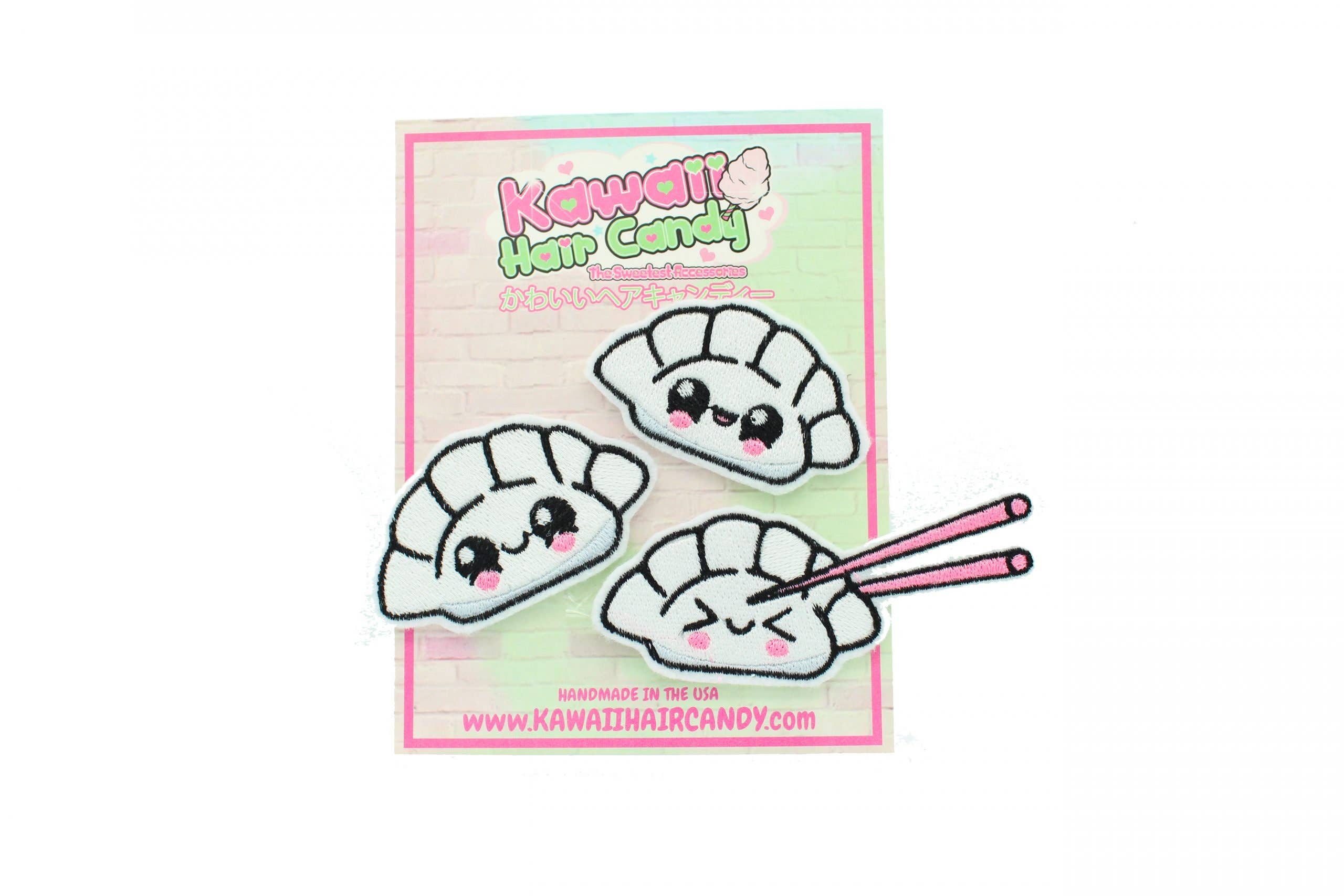 Kawaii Hair Candy - Wholesale Hair Clip - Women's - Kawaii Chibi Food Gyoza Dumpling Hair Clip Set2