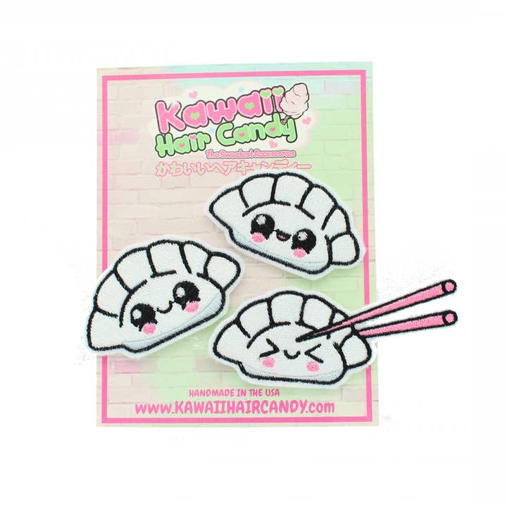 Kawaii Hair Candy - Wholesale Hair Clip - Women's - Kawaii Chibi Food Gyoza Dumpling Hair Clip Set2
