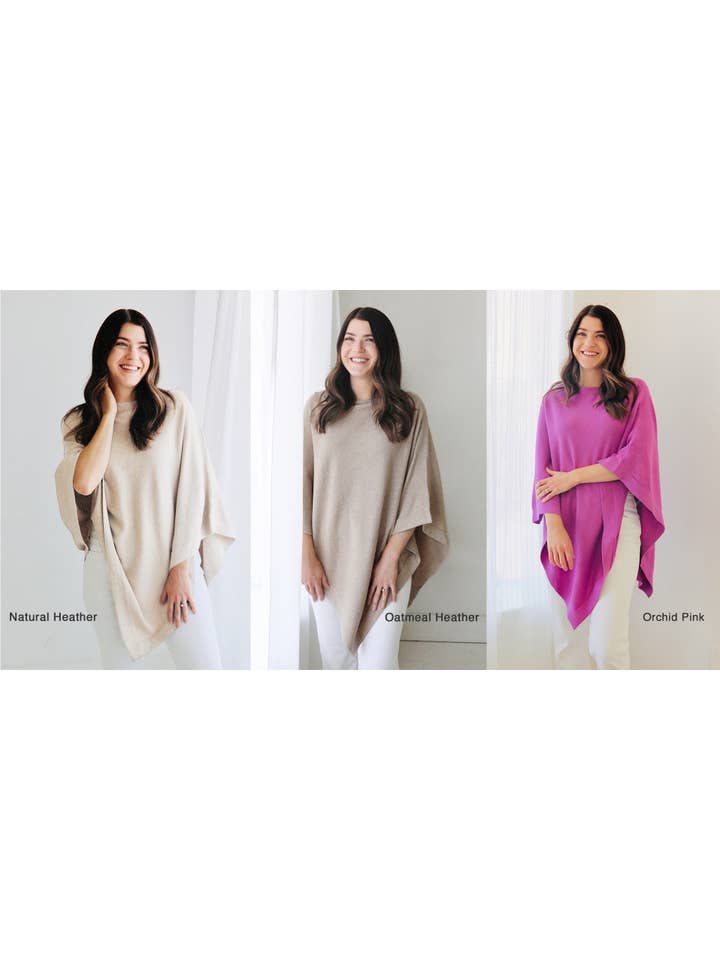 Viverano Organics - Wholesale Poncho - Women's - Women's Eco-Chic Poncho Sweater Knit Pullover (Organic)9