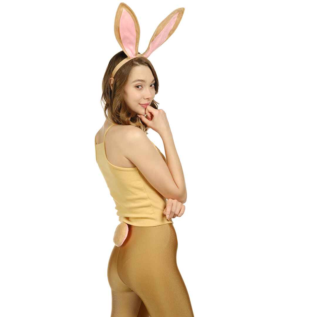Funcredible - Wholesale Costume - Women's - Bunny Ears Headband Kit - Mellow Ears with Tail and Bowtie4