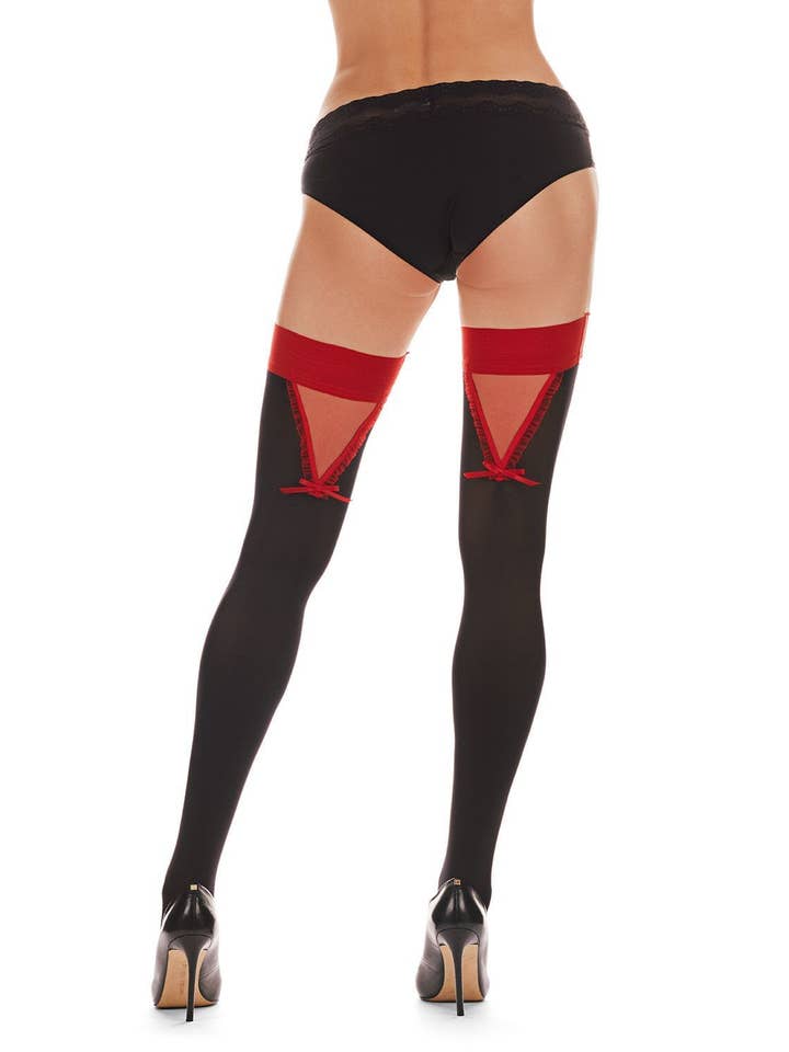Peek A Boo Opaque Thigh High for wholesale by Infinity Classics International Inc.