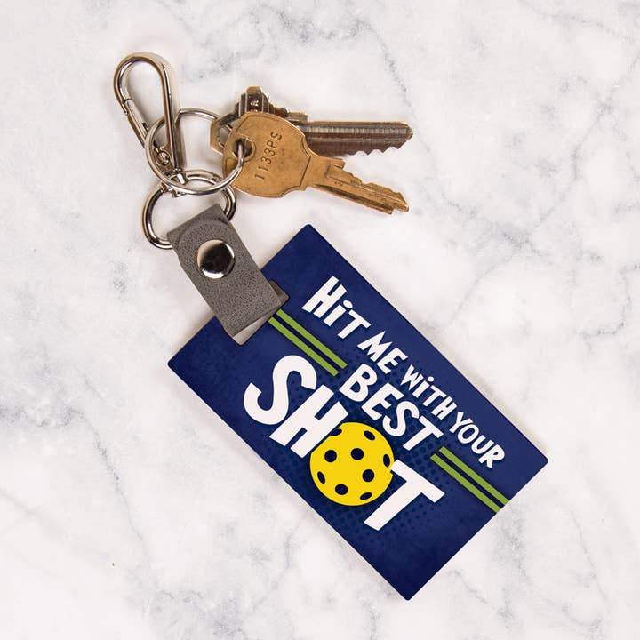 Hit Me With Your Best Shot Key Chain for wholesale by P. Graham Dunn