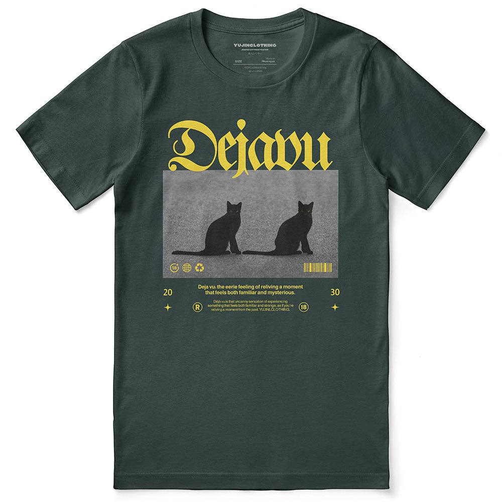 YUJIN CLOTHING - Venta al por mayor Camiseta estampada - Unisex - Camiseta de Gato Dejavu3