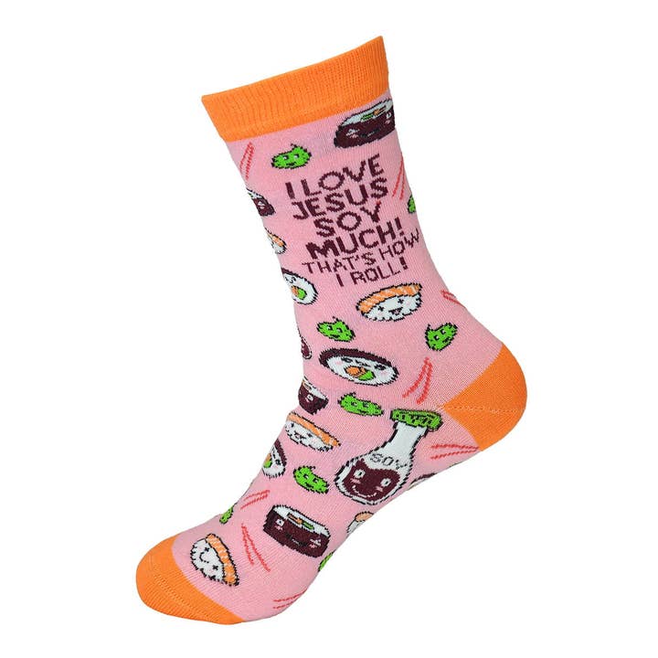 Rose Chaussettes Crew Kerusso Sushi en vente sur Faire3