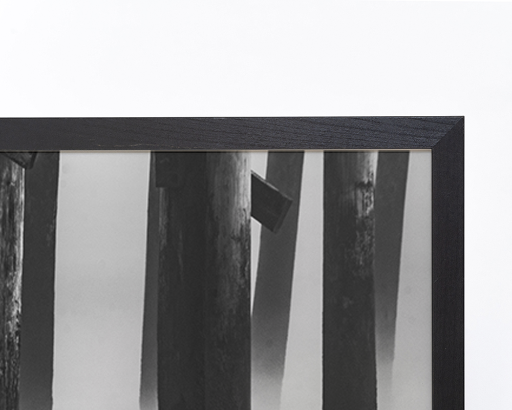 Black Foggy Ocean image. Wall art print with frame. for wholesale on Faire12