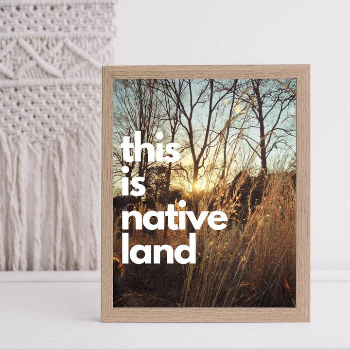 Impression artistique This Is Native Land pour la vente par Eagle Woman Prints