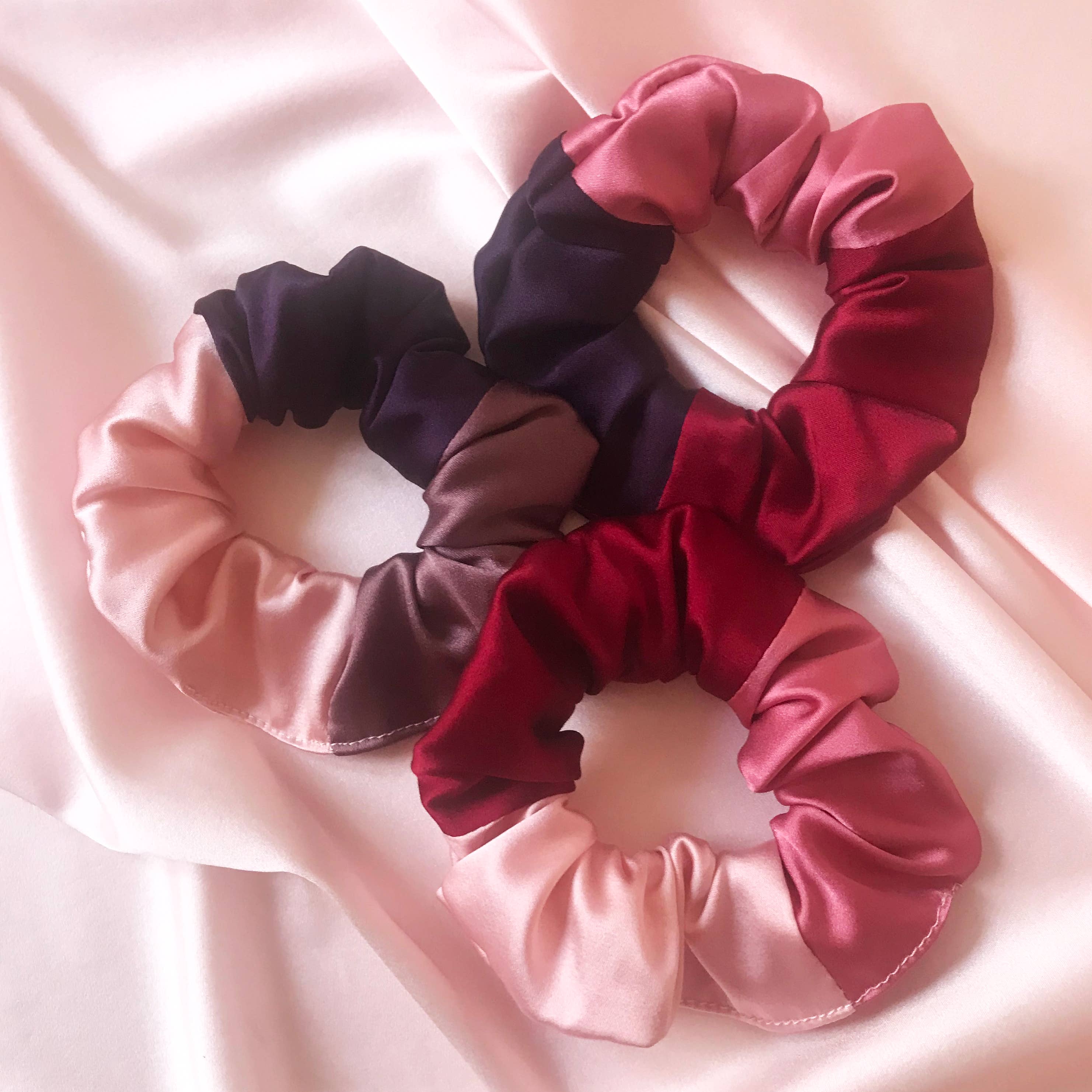 Mille Saisons – wholesale Scrunchie - Women’s – Colour Block Silk Scrunchies- Sewn in the UK6