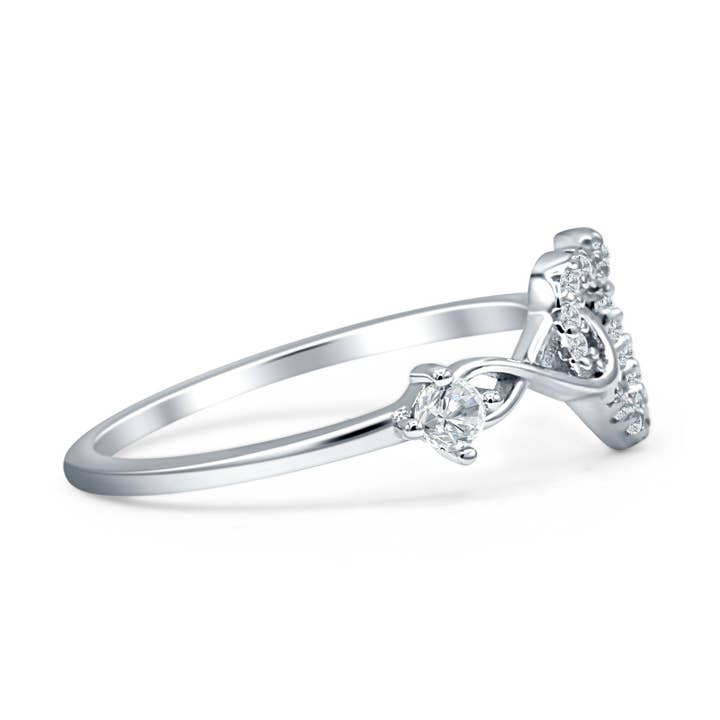 Heart & Infinity Ring Cubic Zirconia 925 Sterling Silver for wholesale on Faire1