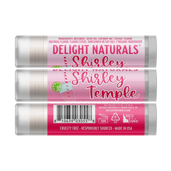 Delight Naturals - Vendita all'ingrosso Burro di cacao - Balsamo per labbra Shirley Temple1