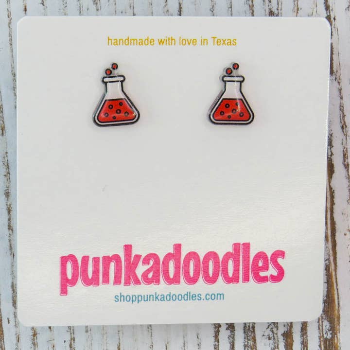 Punkadoodles.co - Wholesale Stud/Post Earrings - Beaker Earrings