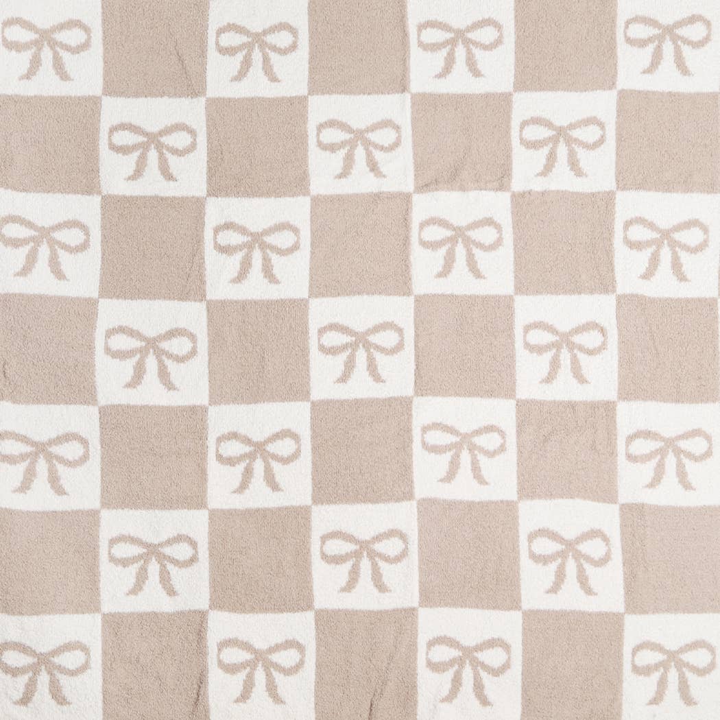 Fashion City - Wholesale Throw Blanket - RIBBON AND CHECKERED Cozy Soft Throw Blanket 1