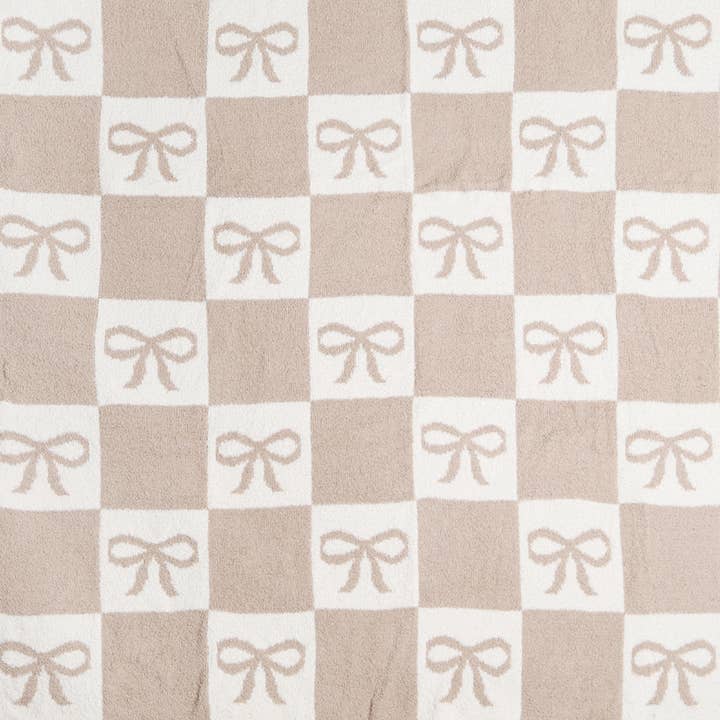 Fashion City - Wholesale Throw Blanket - RIBBON AND CHECKERED Cozy Soft Throw Blanket
